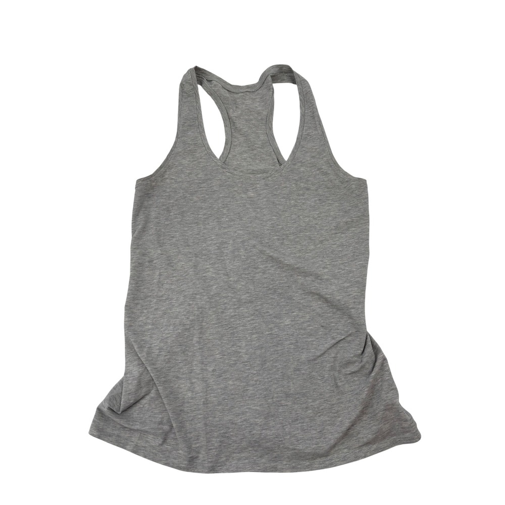 Lululemon Racerback Tank Top Heathered Grey Athletic Yoga Shirt Size 12